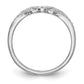 0.10ct. CZ Katı Gerçek 14K Beyaz Altın Nikah Yüzüğü
